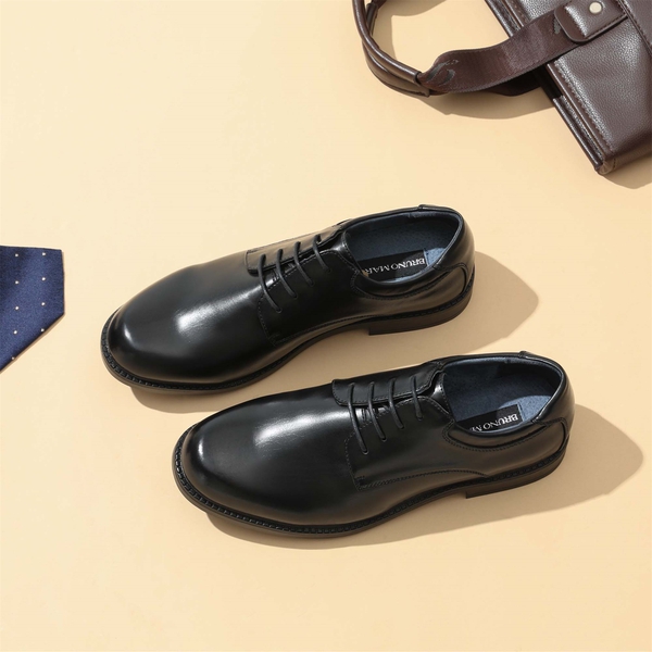 Men's Formal Synthetic Leather Dress Shoes - BLACK - 8